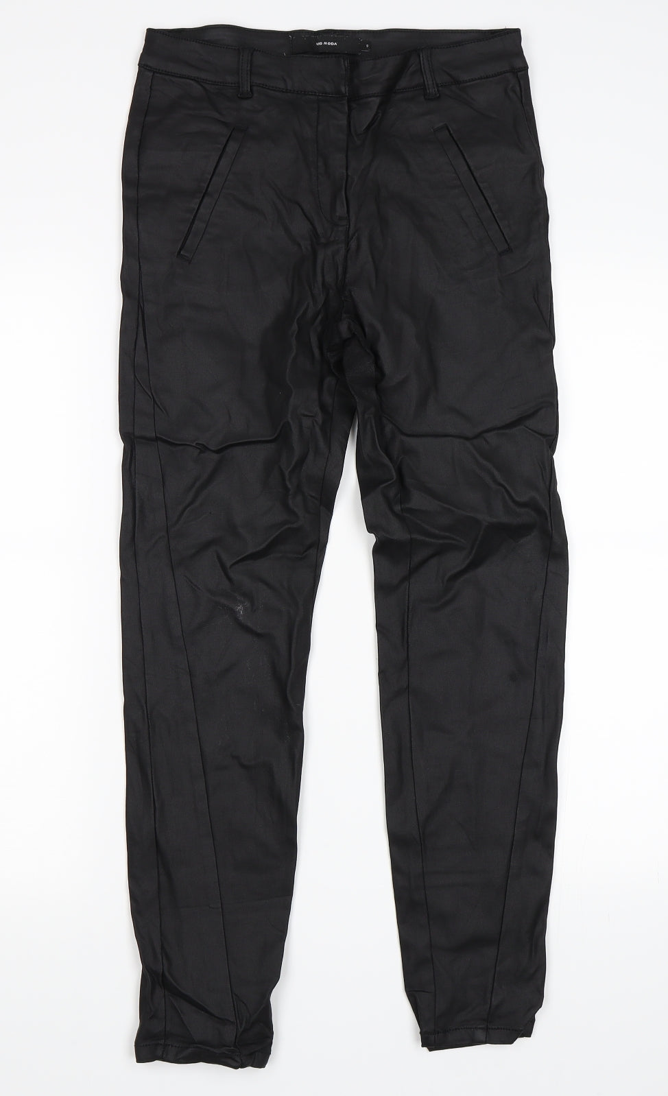 Vera Moda Womens Black   Skinny Jeans Size S L27 in - Wet look