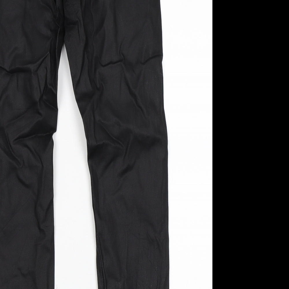 Vera Moda Womens Black   Skinny Jeans Size S L27 in - Wet look