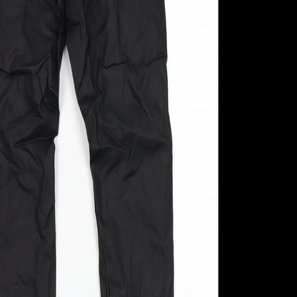 Vera Moda Womens Black   Skinny Jeans Size S L27 in - Wet look