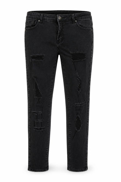 Womens UK Size 14 The Rockin Rev Regular Fit Skinny Black Jeans