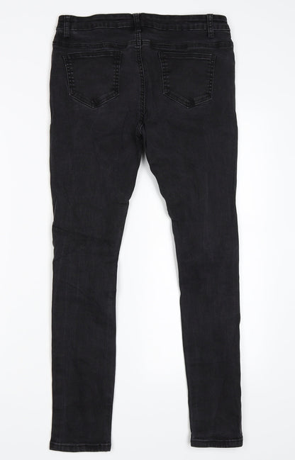 Womens UK Size 14 The Rockin Rev Regular Fit Skinny Black Jeans
