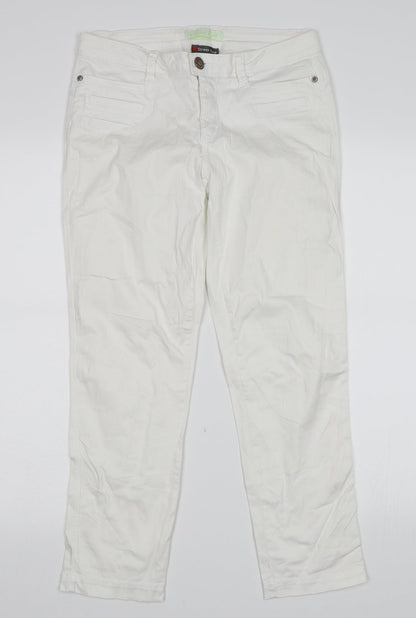 Womens UK Size 30 in Street One Regular Fit Skinny White Jeans