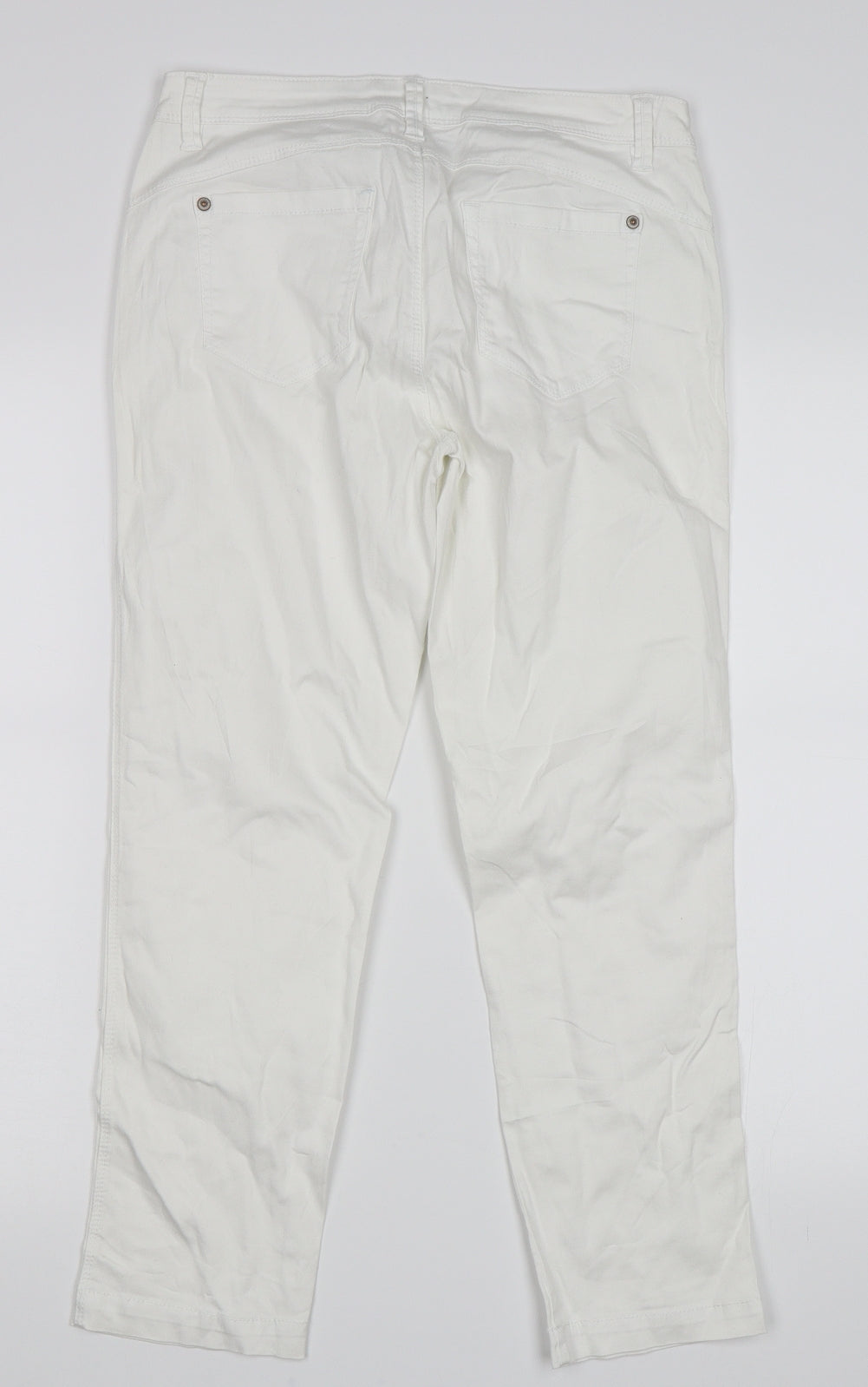 Womens UK Size 30 in Street One Regular Fit Skinny White Jeans