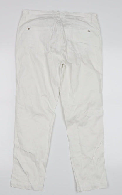 Womens UK Size 30 in Street One Regular Fit Skinny White Jeans