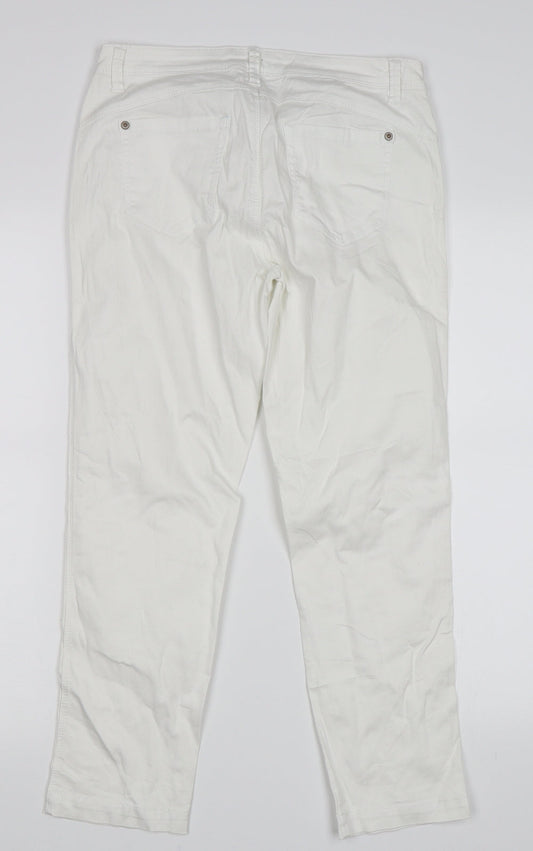 Womens UK Size 30 in Street One Regular Fit Skinny White Jeans