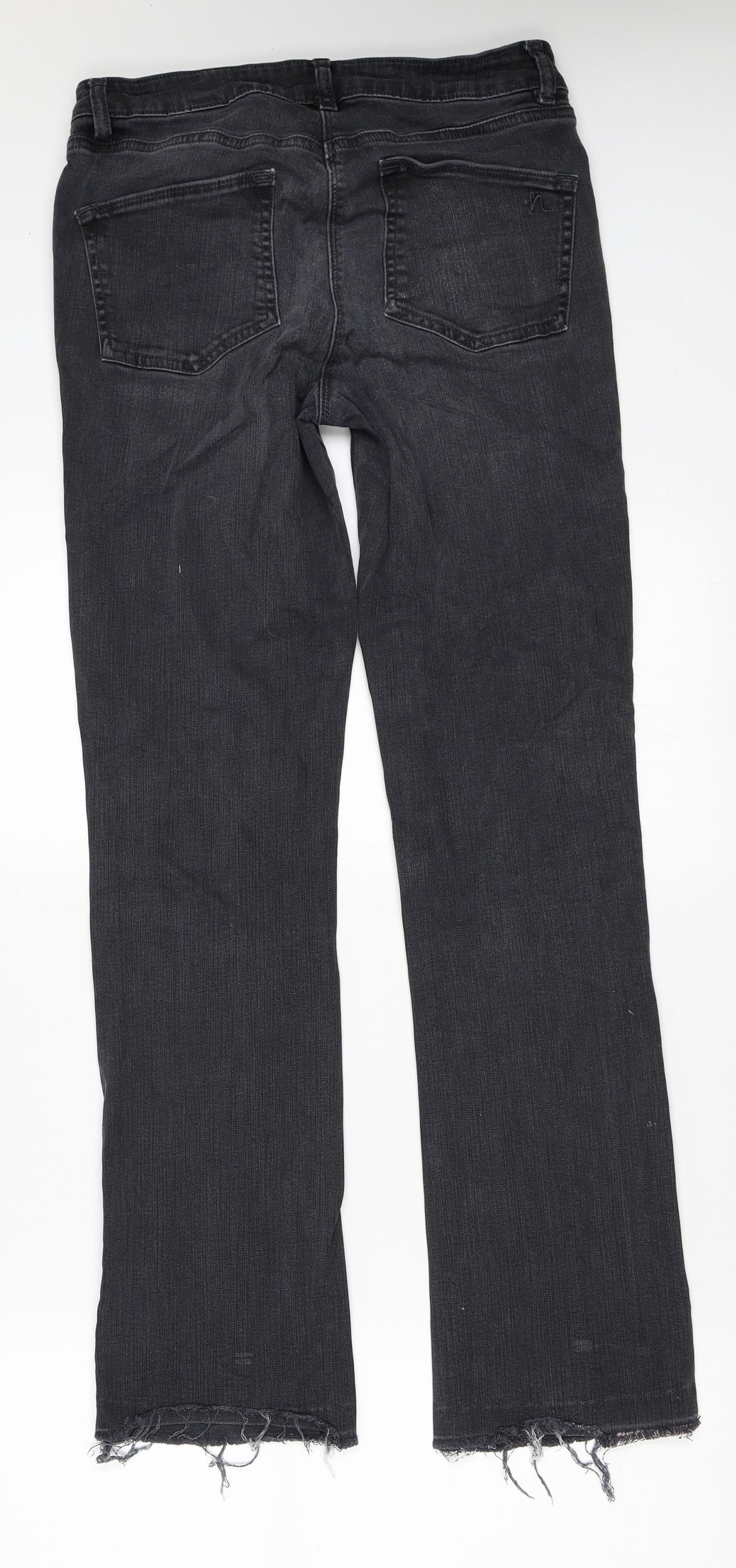 Womens UK Size 30 in Preworn Regular Fit Straight Black Jeans