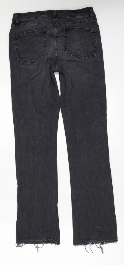 Womens UK Size 30 in Preworn Regular Fit Straight Black Jeans
