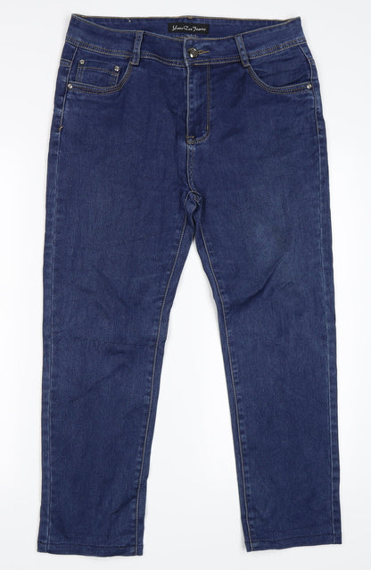 Womens UK Size 32 in Yazz Collection Regular Fit Straight Blue Jeans