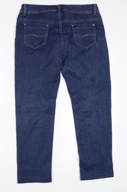 Womens UK Size 32 in Yazz Collection Regular Fit Straight Blue Jeans