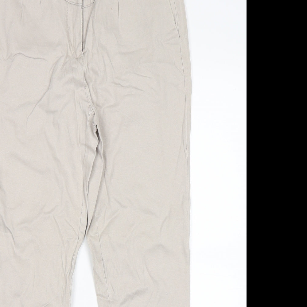 Flame Womens Grey   Chino Trousers Size 30 in L24 in