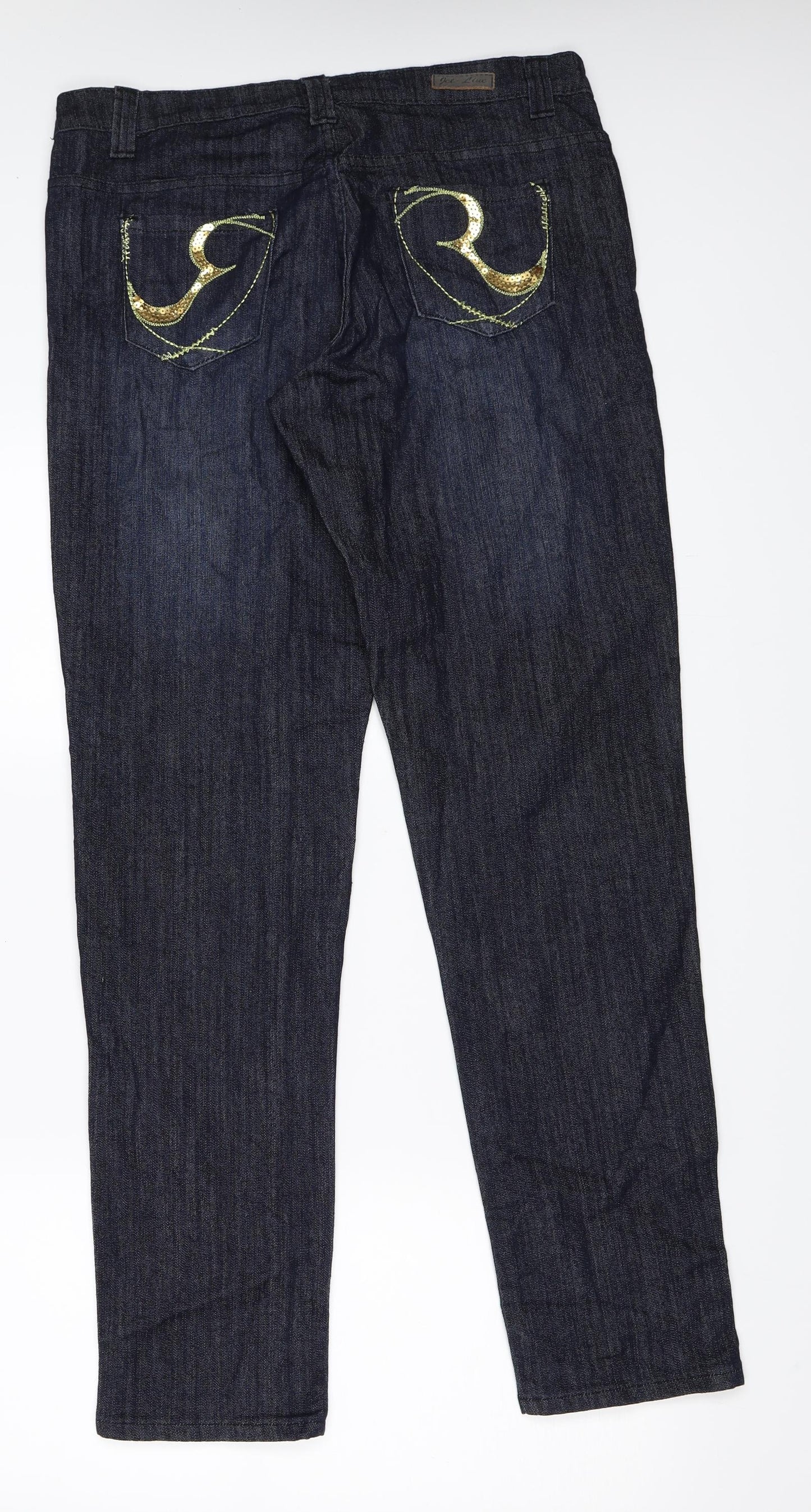 Jet Line Womens Blue   Straight Jeans Size 34 in L33 in