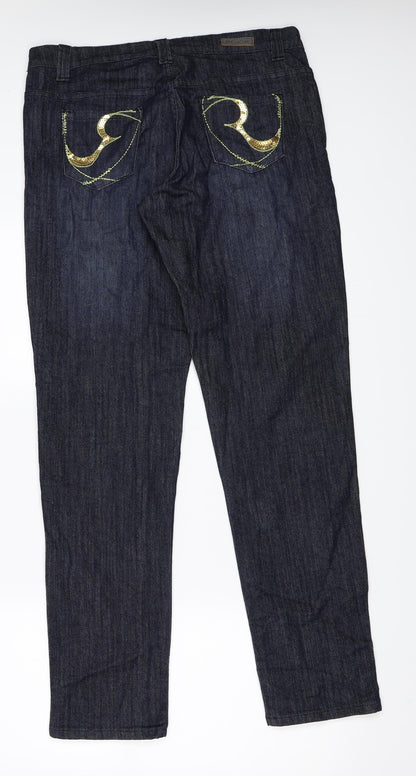 Jet Line Womens Blue   Straight Jeans Size 34 in L33 in