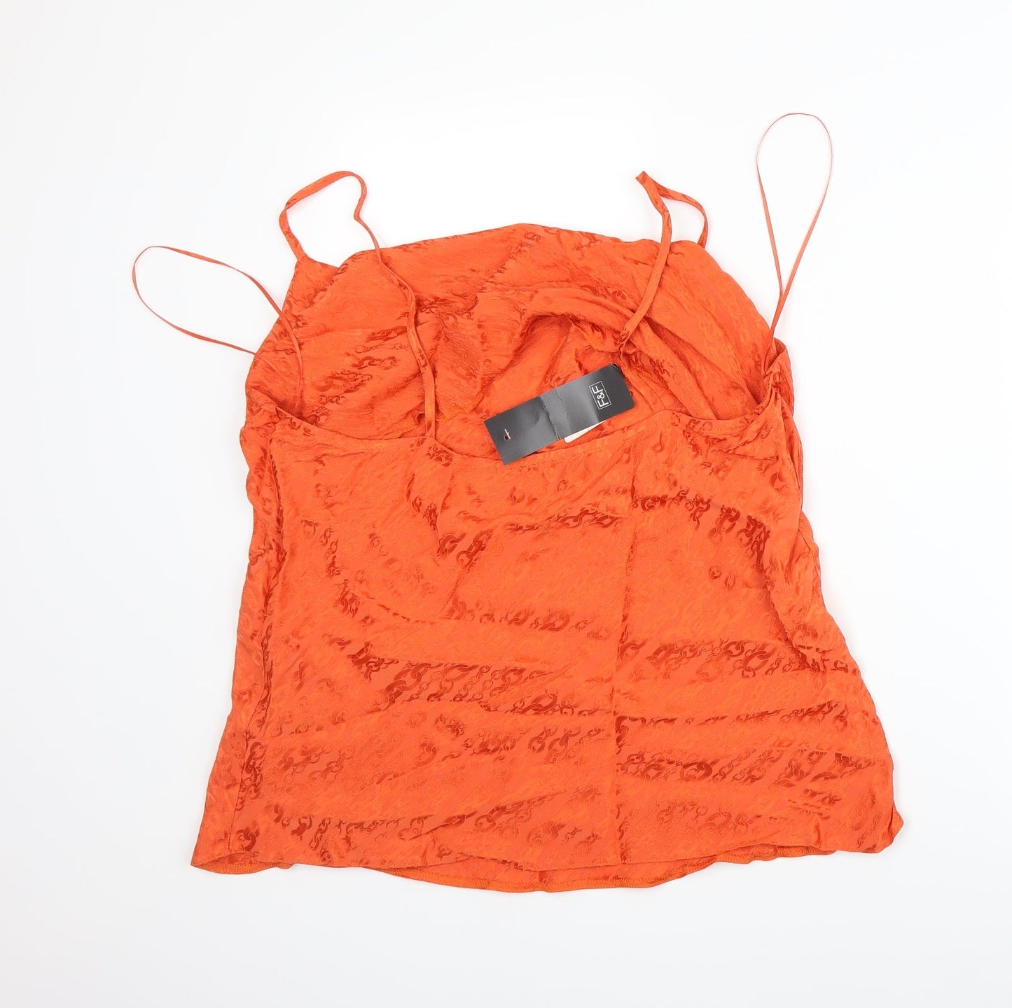 F&F Womens Orange   Basic Tank Size 14