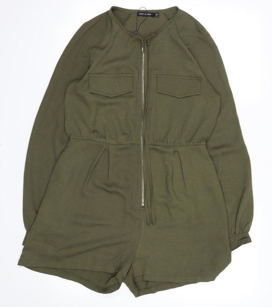 I SAW IT FIRST Womens Green   Shorts One-Piece Size 6