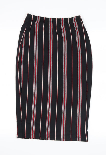SheIn Womens Red Striped  Maxi Skirt Size XS
