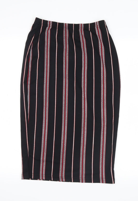 SheIn Womens Red Striped  Maxi Skirt Size XS