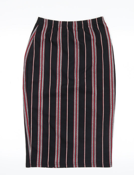 SheIn Womens Red Striped  Maxi Skirt Size XS