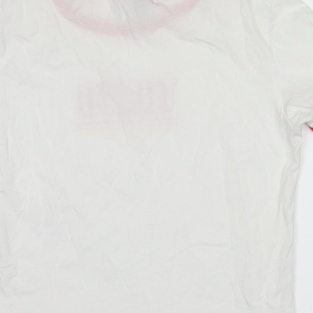 FOREVER 21 Womens White   Cropped T-Shirt Size S  - tokyo