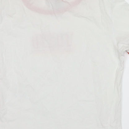 FOREVER 21 Womens White   Cropped T-Shirt Size S  - tokyo