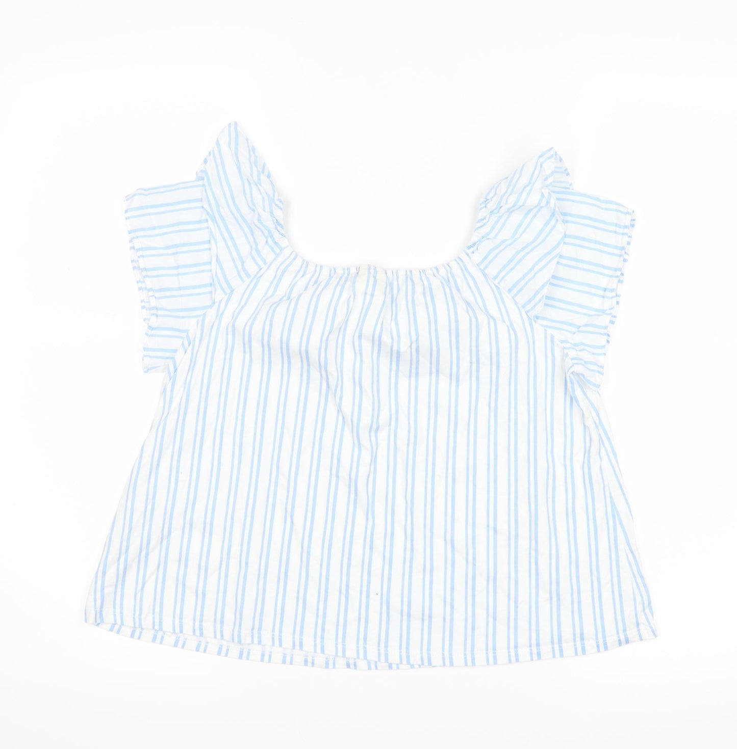 Womens UK Size 10 Zara Blue Basic Blouse