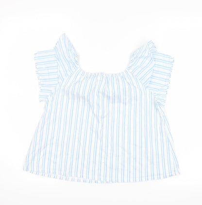 Womens UK Size 10 Zara Blue Basic Blouse
