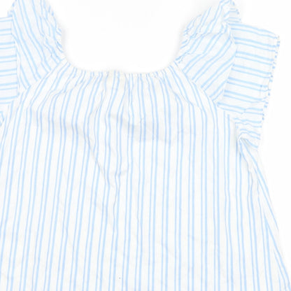 Womens UK Size 10 Zara Blue Basic Blouse