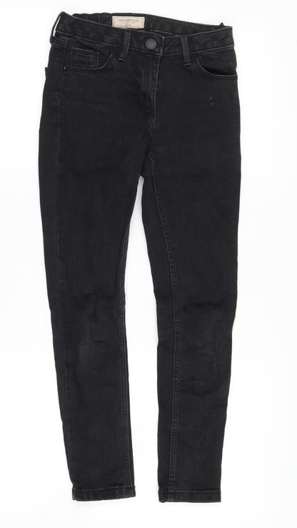 NEXT Girls Black  Denim Skinny Jeans Size 9 Years