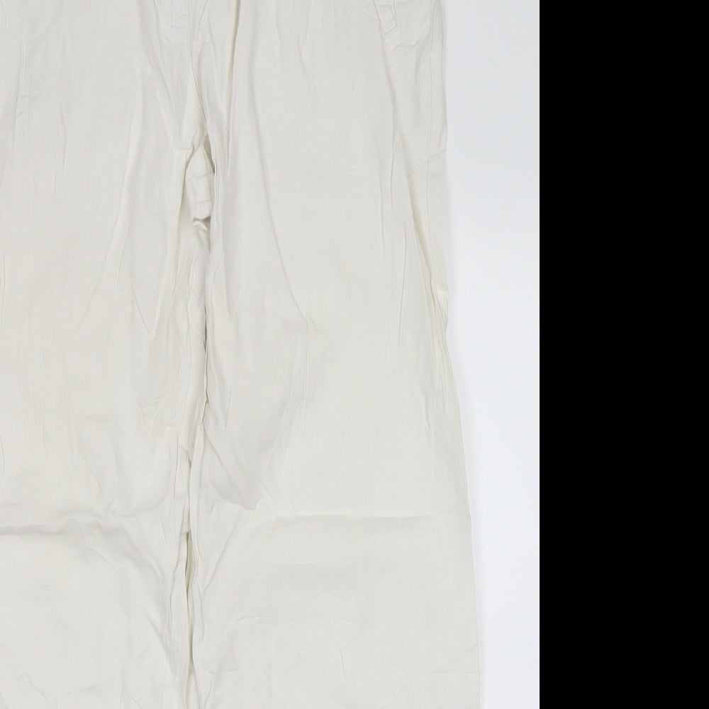 Womens UK Size 14 Principles Regular Fit  White Trousers