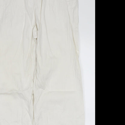 Womens UK Size 14 Principles Regular Fit  White Trousers