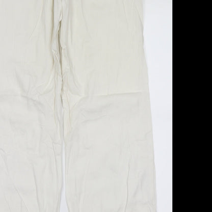 Womens UK Size 14 Principles Regular Fit  White Trousers