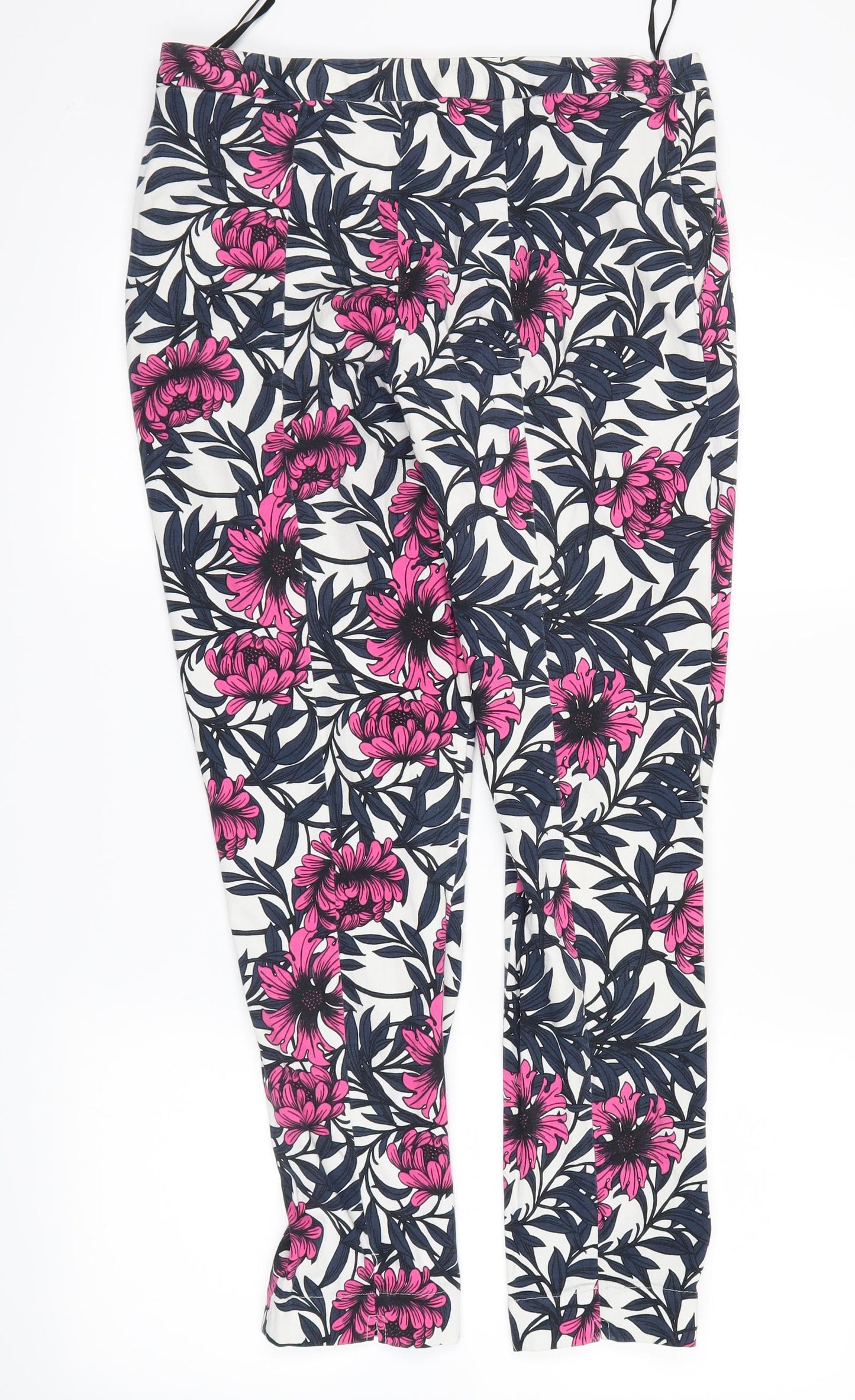 Atmosphere Womens White Floral  Trousers  Size 10