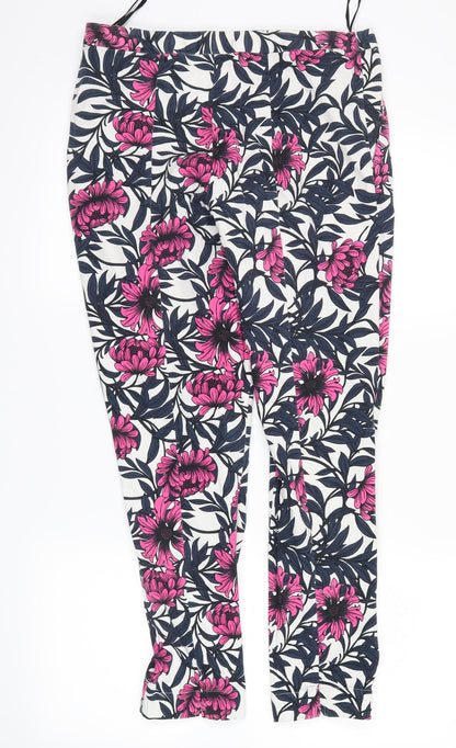Atmosphere Womens White Floral  Trousers  Size 10