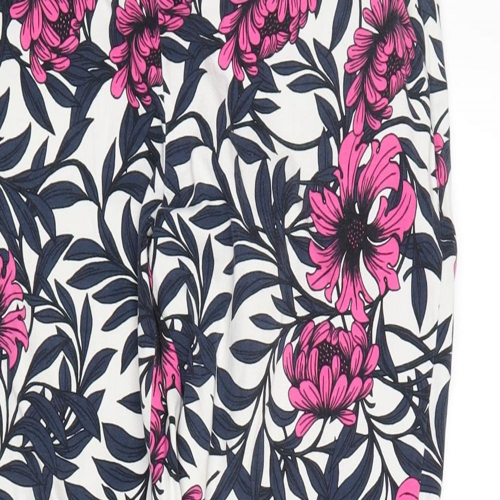 Atmosphere Womens White Floral  Trousers  Size 10