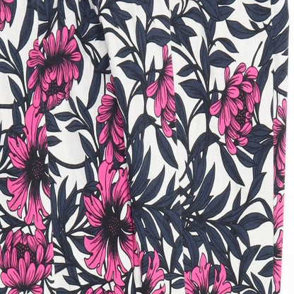 Atmosphere Womens White Floral  Trousers  Size 10