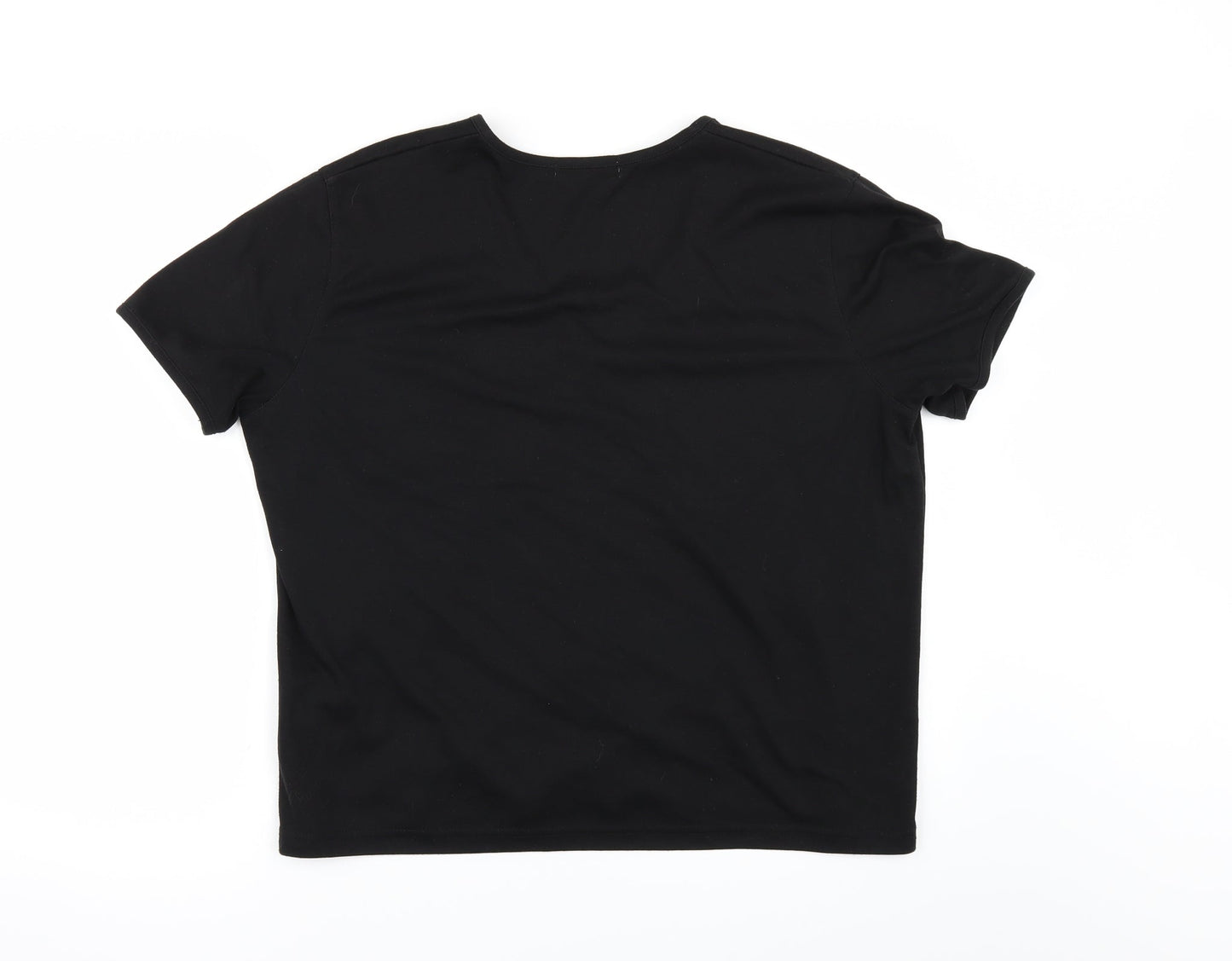 Womens UK Size 18 Emreco Black Basic T-Shirt