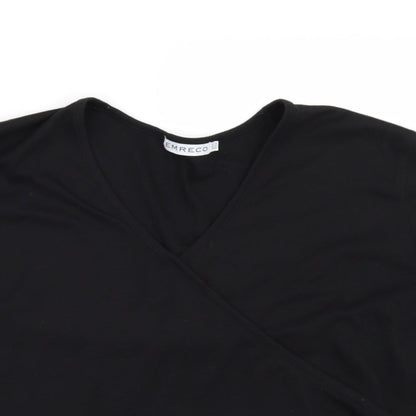 Womens UK Size 18 Emreco Black Basic T-Shirt