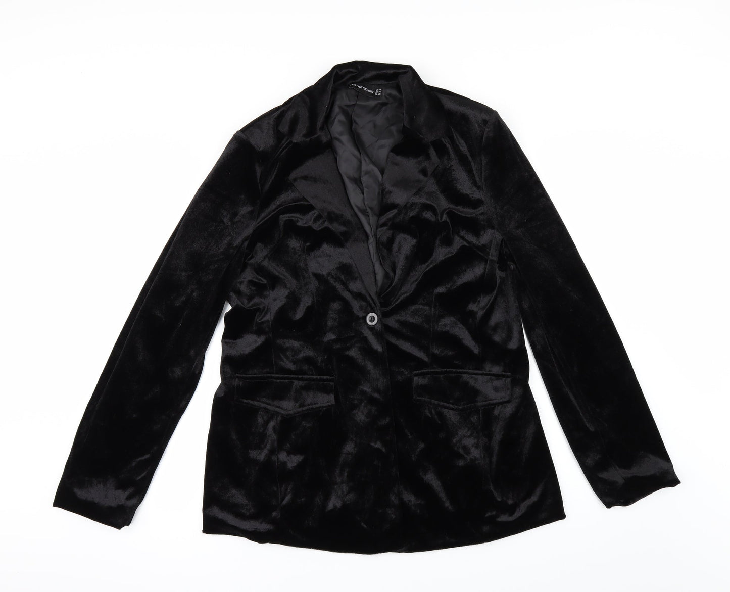 Womens UK Size 8 PRETTYLITTLETHING Black Jacket Jacket