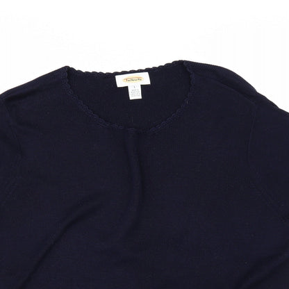 Talbots Womens Blue   Pullover Jumper Size L
