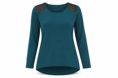 Womens UK Size S Susan Graver Green Tunic Blouse