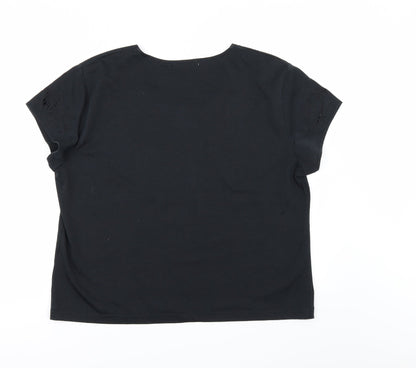 Emerco Womens Black   Basic T-Shirt Size 20