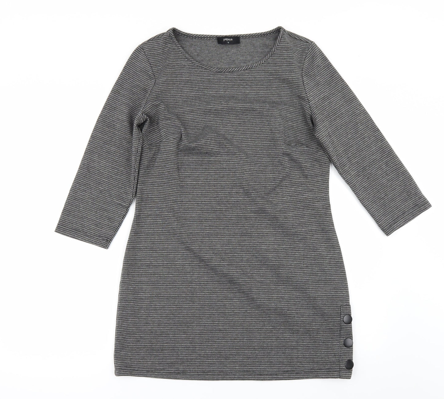 Papaya Womens Grey Check  Mini  Size 10