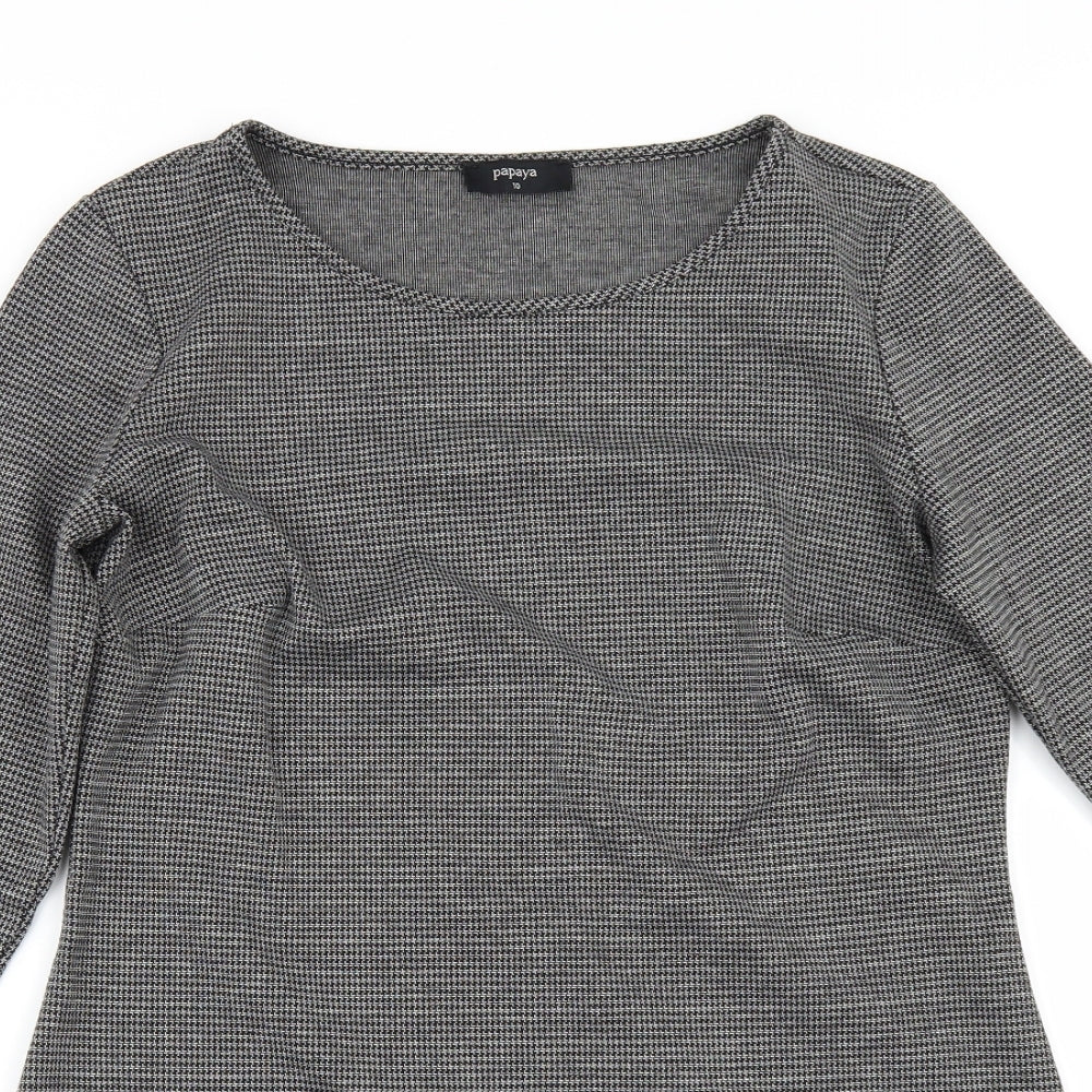 Papaya Womens Grey Check  Mini  Size 10