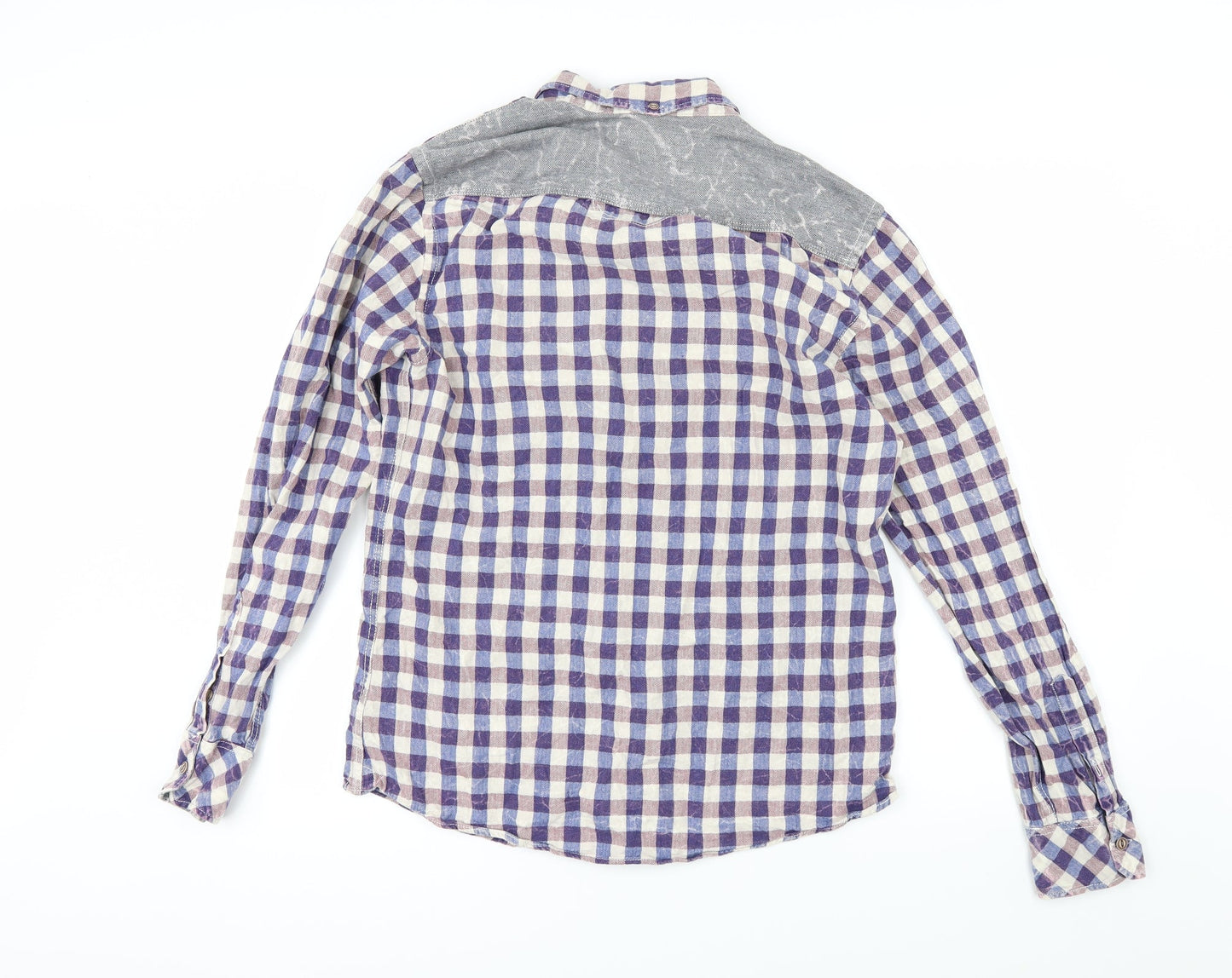 Mens UK Size M River Island Multicoloured  Button-Up Long Sleeve Casual Shirt