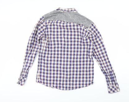 Mens UK Size M River Island Multicoloured  Button-Up Long Sleeve Casual Shirt