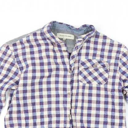 Mens UK Size M River Island Multicoloured  Button-Up Long Sleeve Casual Shirt