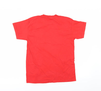 Fruit of the Loom Girls Red   Basic T-Shirt Size 9-10 Years  - DISNEY
