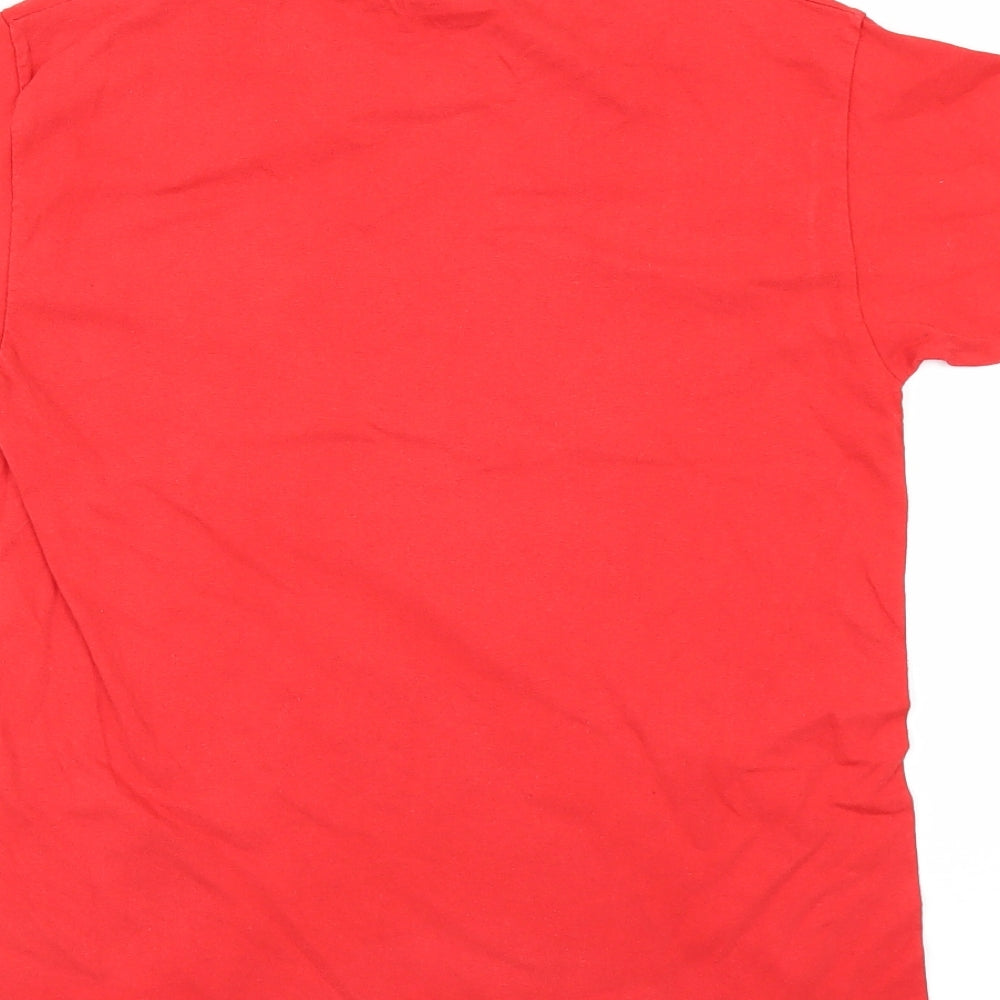 Fruit of the Loom Girls Red   Basic T-Shirt Size 9-10 Years  - DISNEY