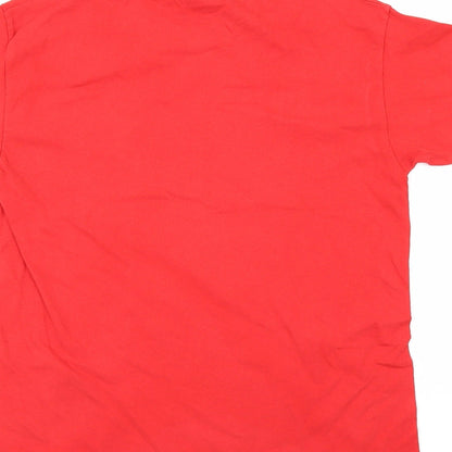Fruit of the Loom Girls Red   Basic T-Shirt Size 9-10 Years  - DISNEY