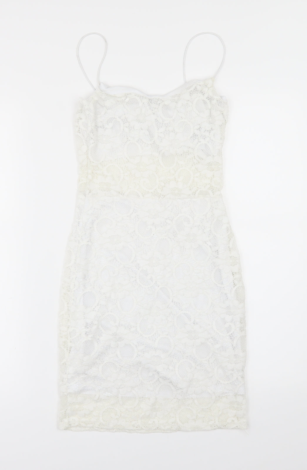 Boohoo Womens White   Bodycon  Size 8
