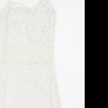 Boohoo Womens White   Bodycon  Size 8